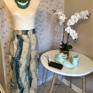 Stylish Beige and Teal Women's Pants